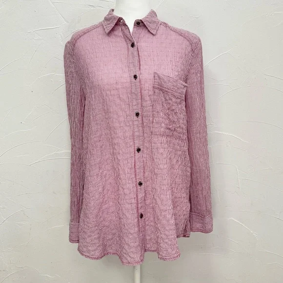 Free People No Limits Stripe Stretch
Cotton Shirt - Picture 2 of 16